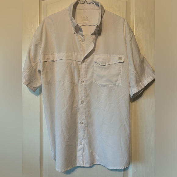 Huk Other - Huk White Fishing or Hiking Button Down Shirt, Men's X-Large